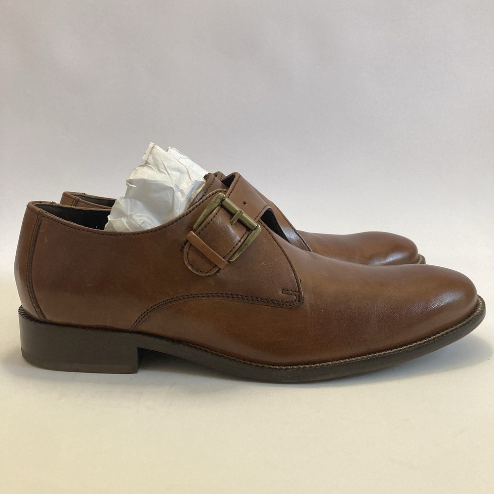 Cole Haan Williams Monk II Mens Sz 8 Brown Leather Monk Strap Dress Shoes C11826